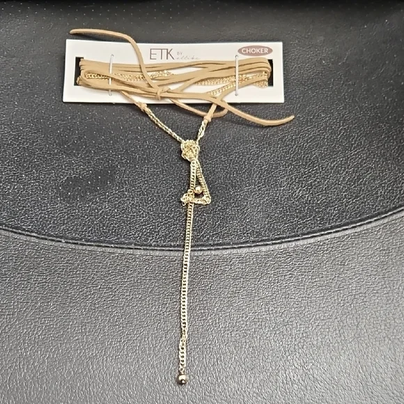 Ettika Gold and Tan Minimalist Necklace Collection - Picture 1 of 4